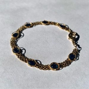 Real Sapphire and Gold Bracelet